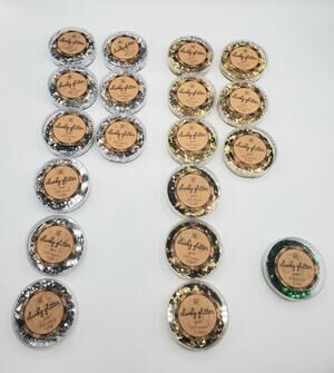 Chunky Glitter 19 Total SILVER GOLD GREEN Arts Crafts